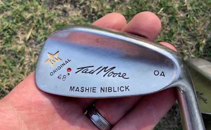 A 48-degree-lofted Mashie Niblick was used by writer Shaun Tolson during a round at Pinehurst Resort's No. 3 Course and played exclusively with hickory-shafted clubs.